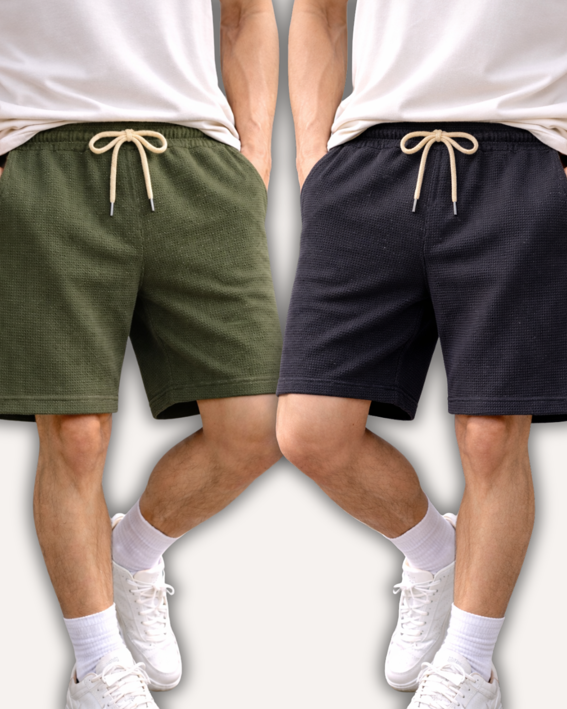 Pack of 2 Waffle Knit Shorts