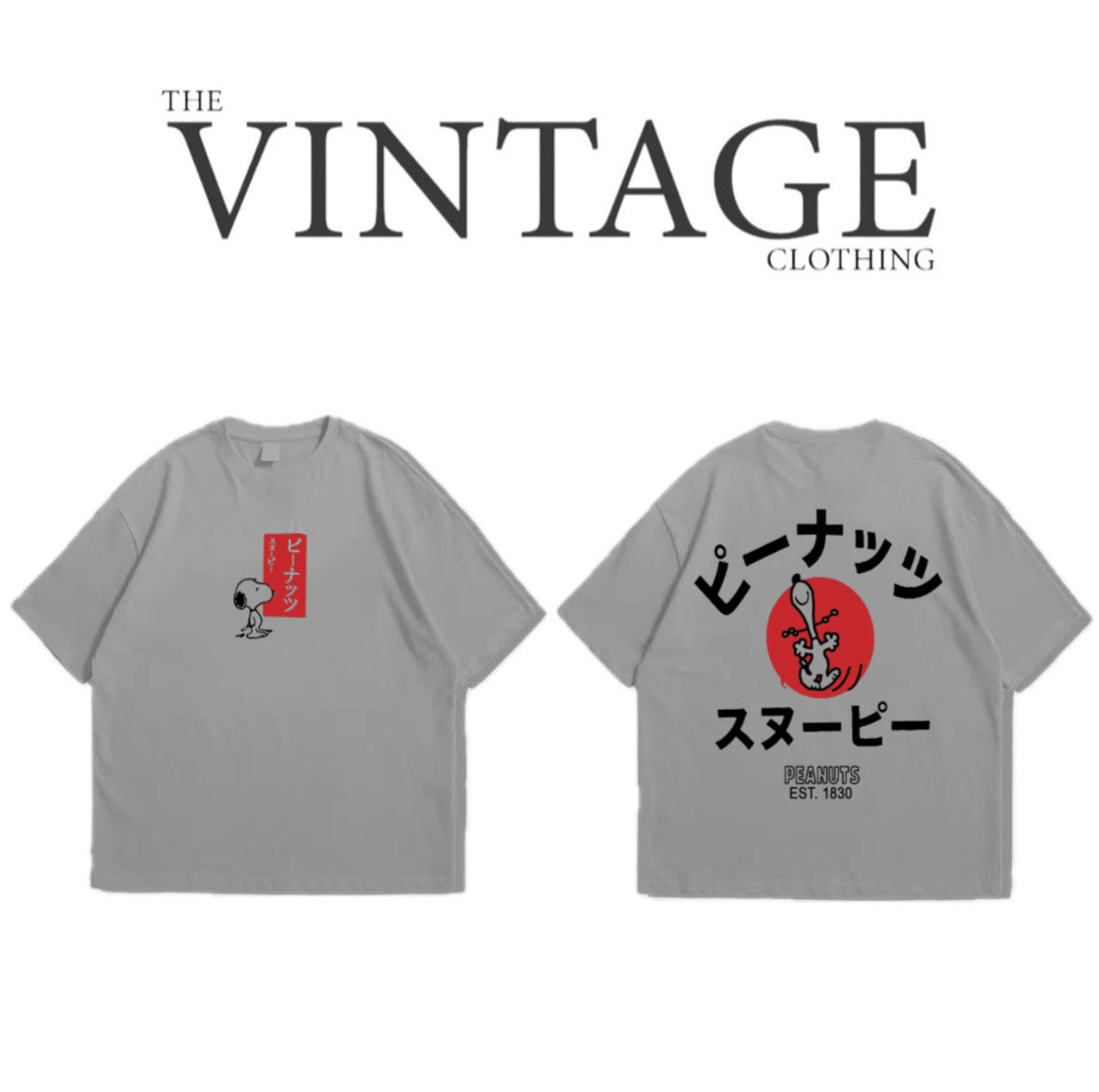 Penuts Oversized Dropshoulder Tee - DTF Printed Tshirt for Men and Women