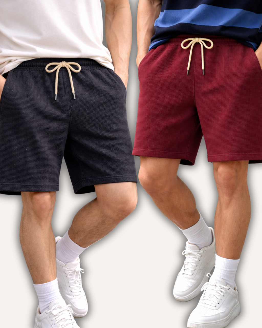 Pack of 2 Waffle Knit Shorts