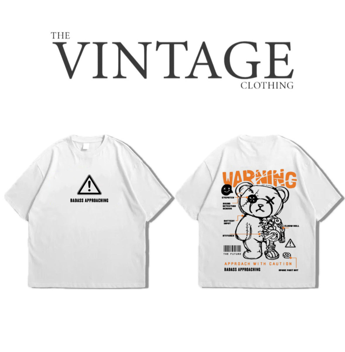 Warning Oversized Dropshoulder Tee - DTF Printed Tshirt for Men and Women