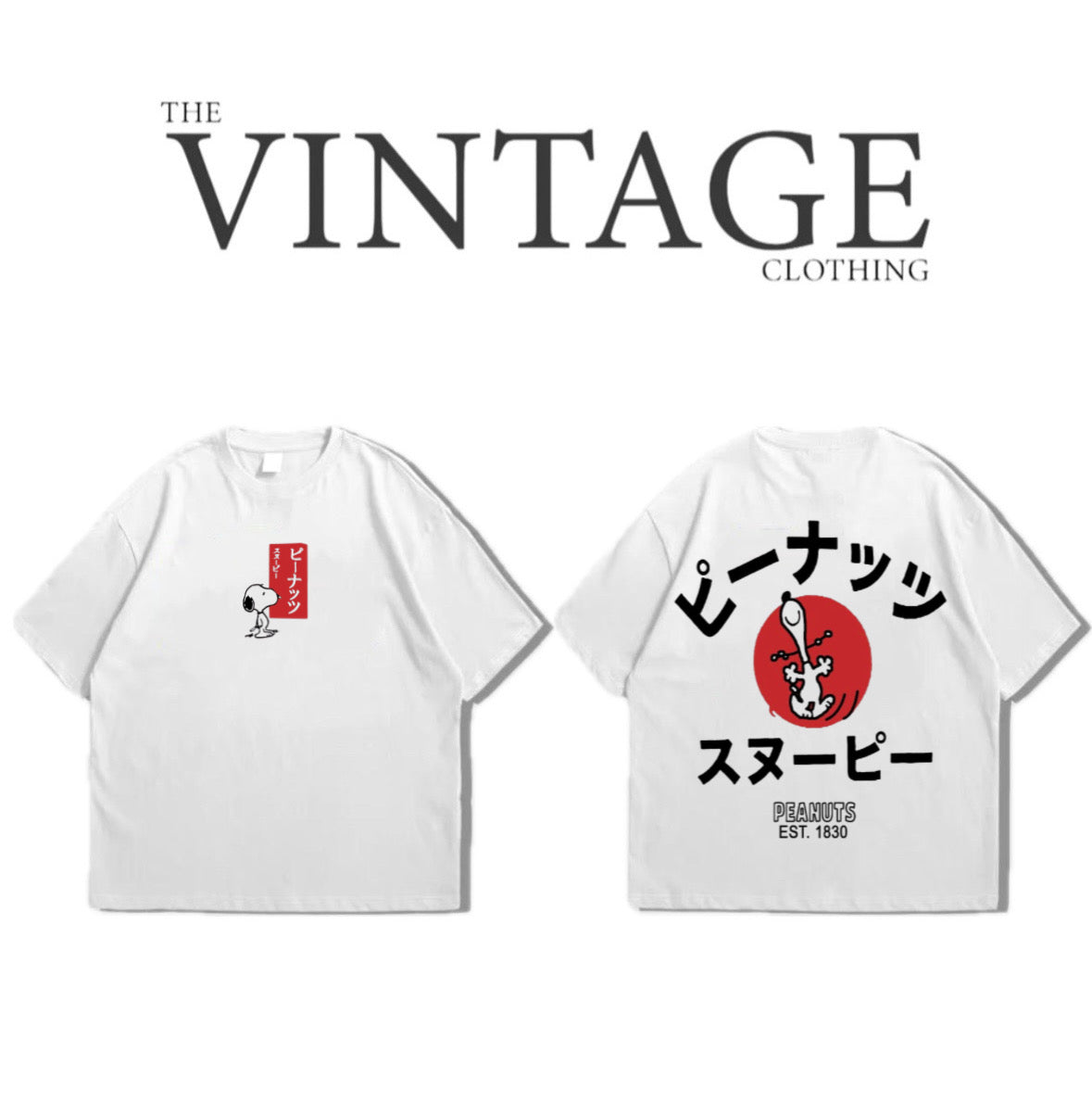 Penuts Oversized Dropshoulder Tee - DTF Printed Tshirt for Men and Women