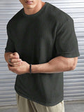 CHARCOAL– Waffle Knit Tees For Mens And Boys