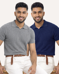 Pack of 2 Johnny Collar Waffle Knit Polos