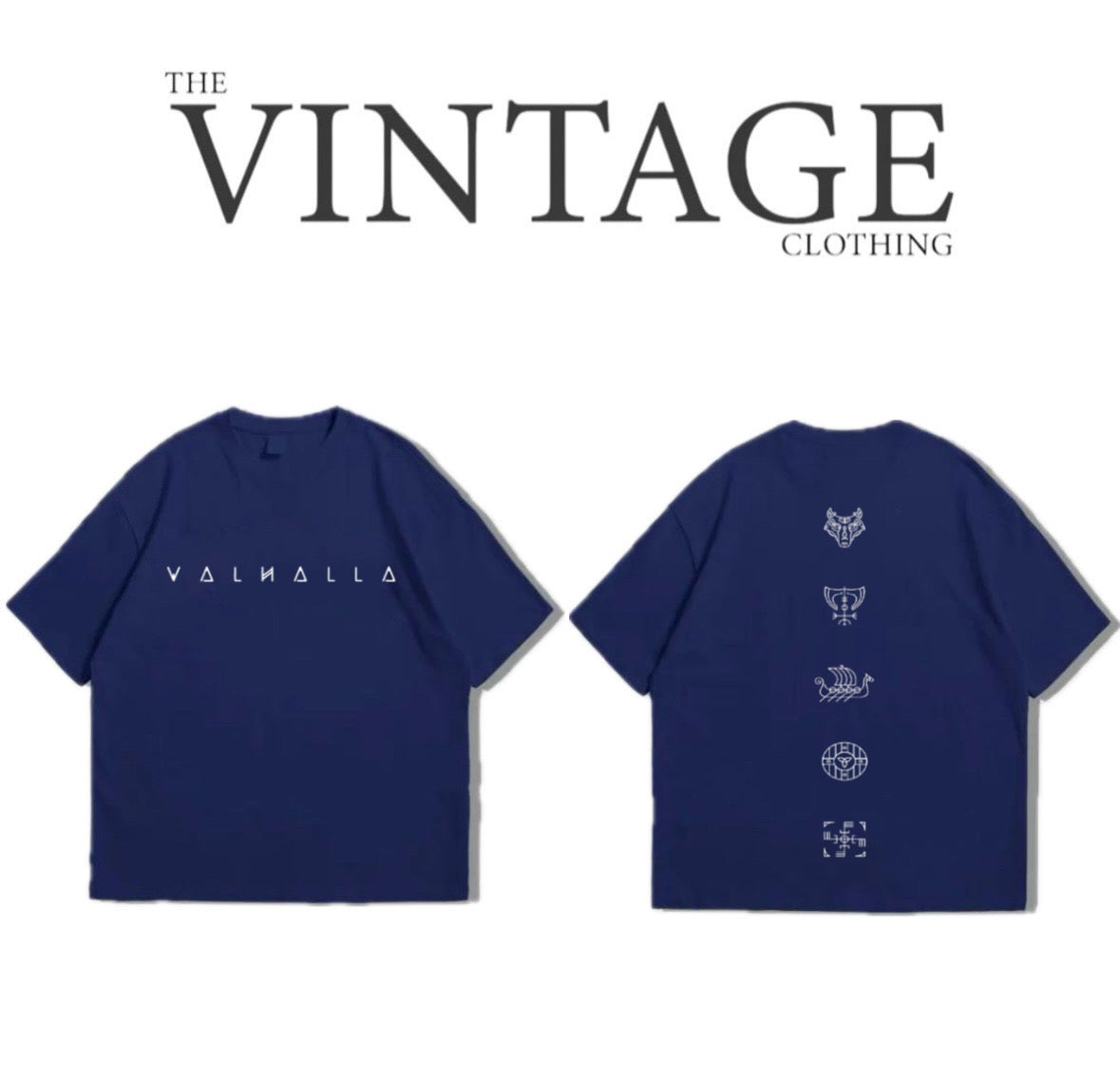 Valhalla Oversized Dropshoulder Tee - DTF Printed Tshirt for Men and Women