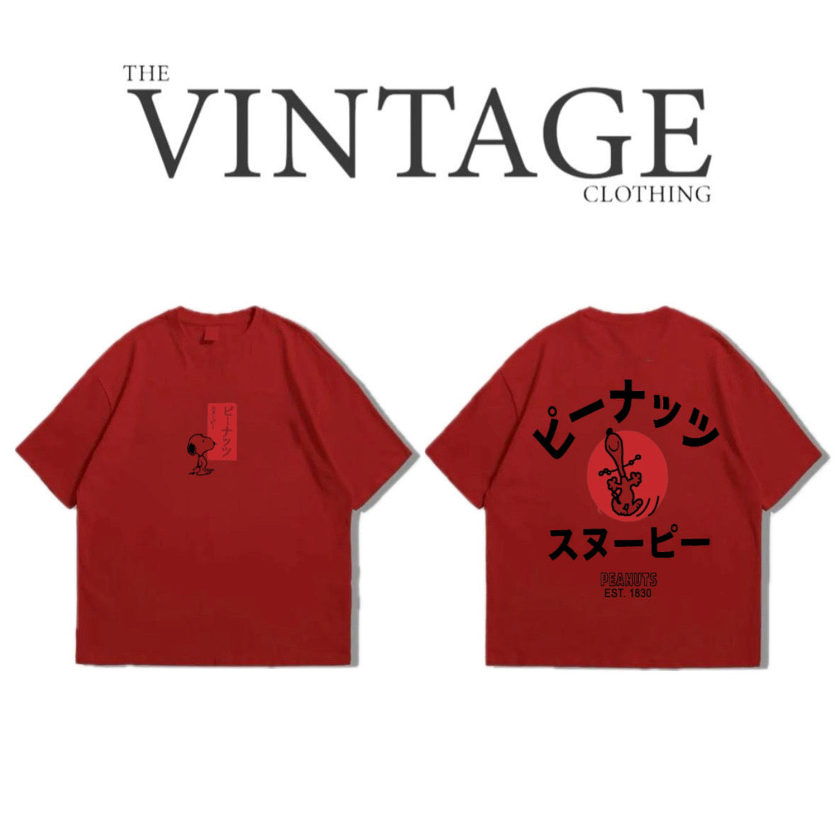 Penuts Oversized Dropshoulder Tee - DTF Printed Tshirt for Men and Women