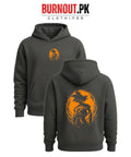 Men’s Orange goku Digital Printed Hoodie
