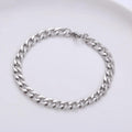 Cuban 4MM Stainless Steel Bracelet (Silver)